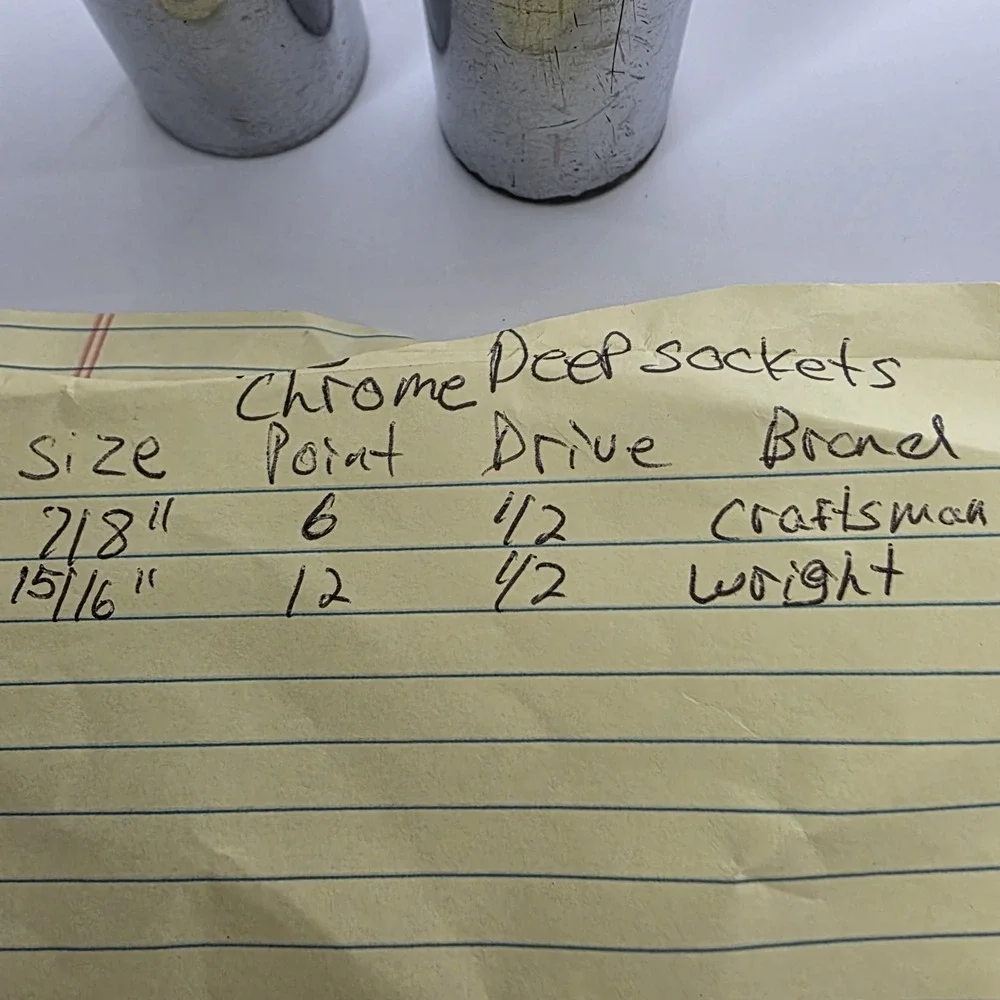Used Chrome Deep Sockets 2‎ Sizes *See Pics For List #984